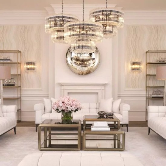 Sutton House Chandelier Bronze/Glass 80cm