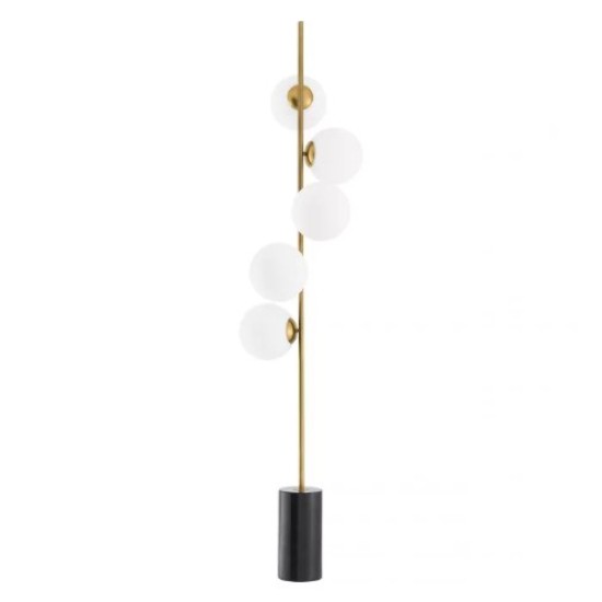 Tempo Floor Lamp Brass/Glass 190cm
