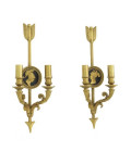 Tiberius Vägglampa Set om 2 Guld/Svart 52 cm