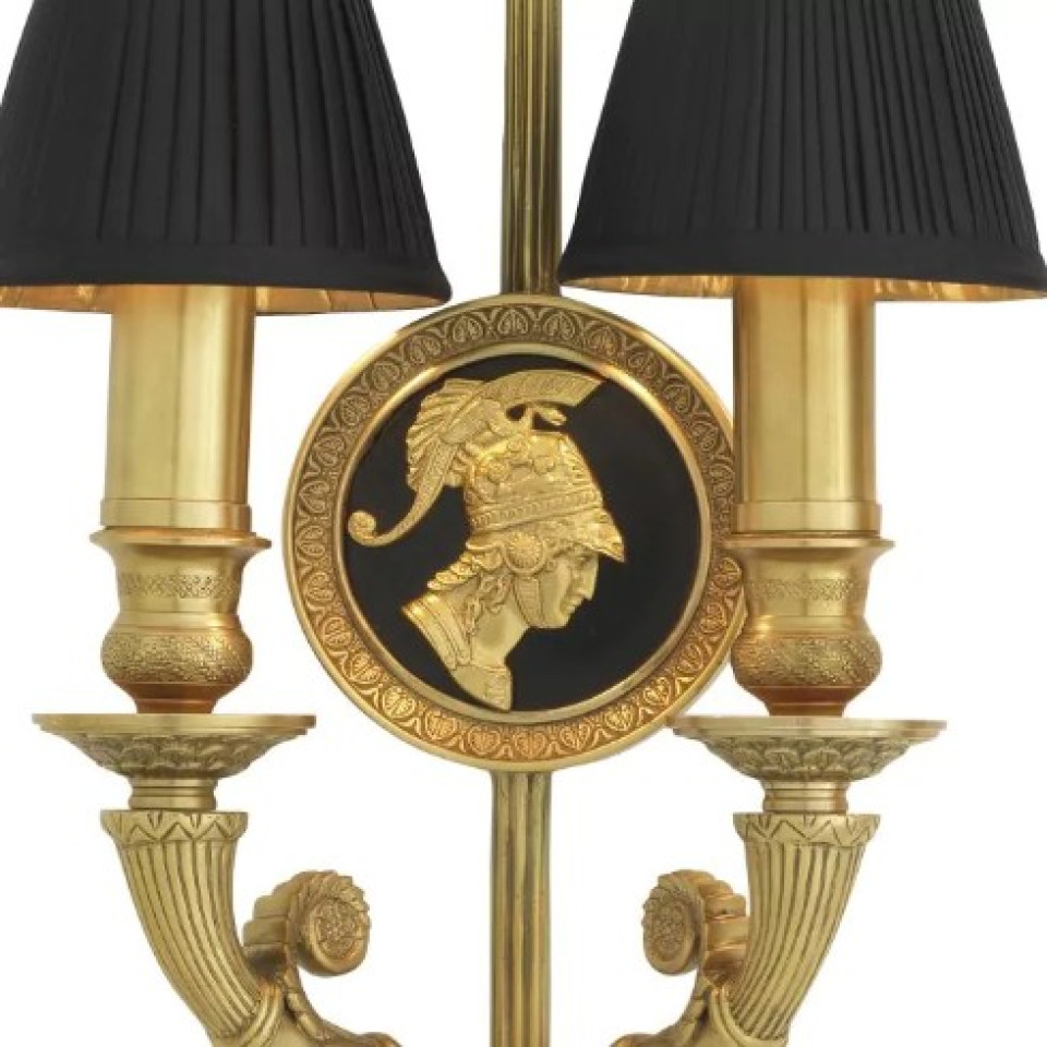 Tiberius Vägglampa Set om 2 Guld/Svart 52 cm
