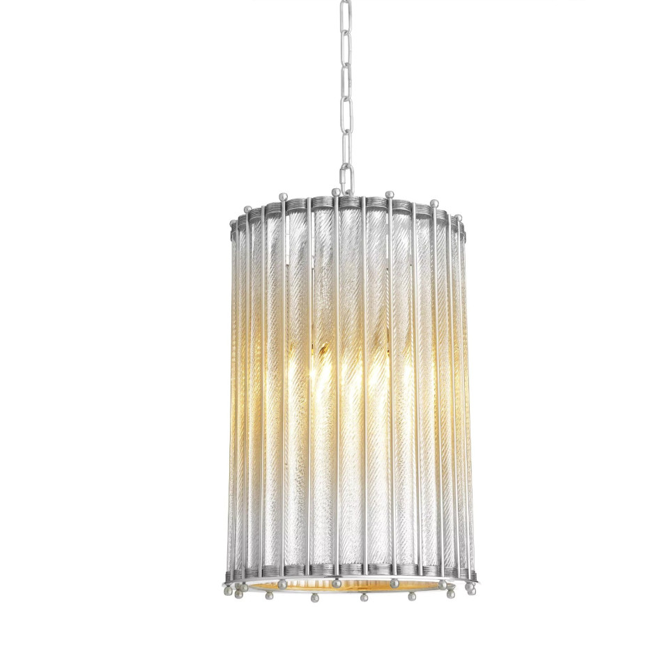 Tiziano Ceiling Lamp Silver/Glass 35cm