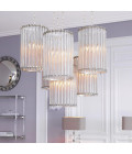 Tiziano Ceiling Lamp Silver/Glass 35cm