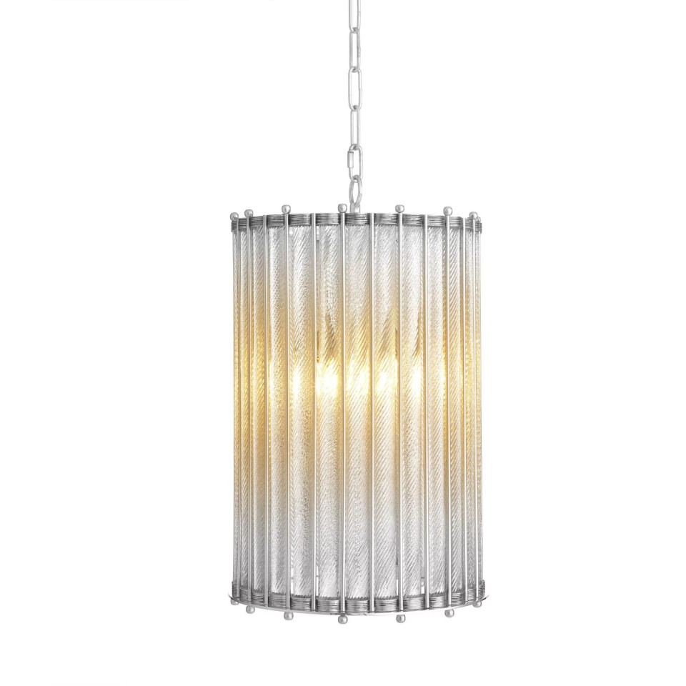 Tiziano Ceiling Lamp Silver/Glass 35cm