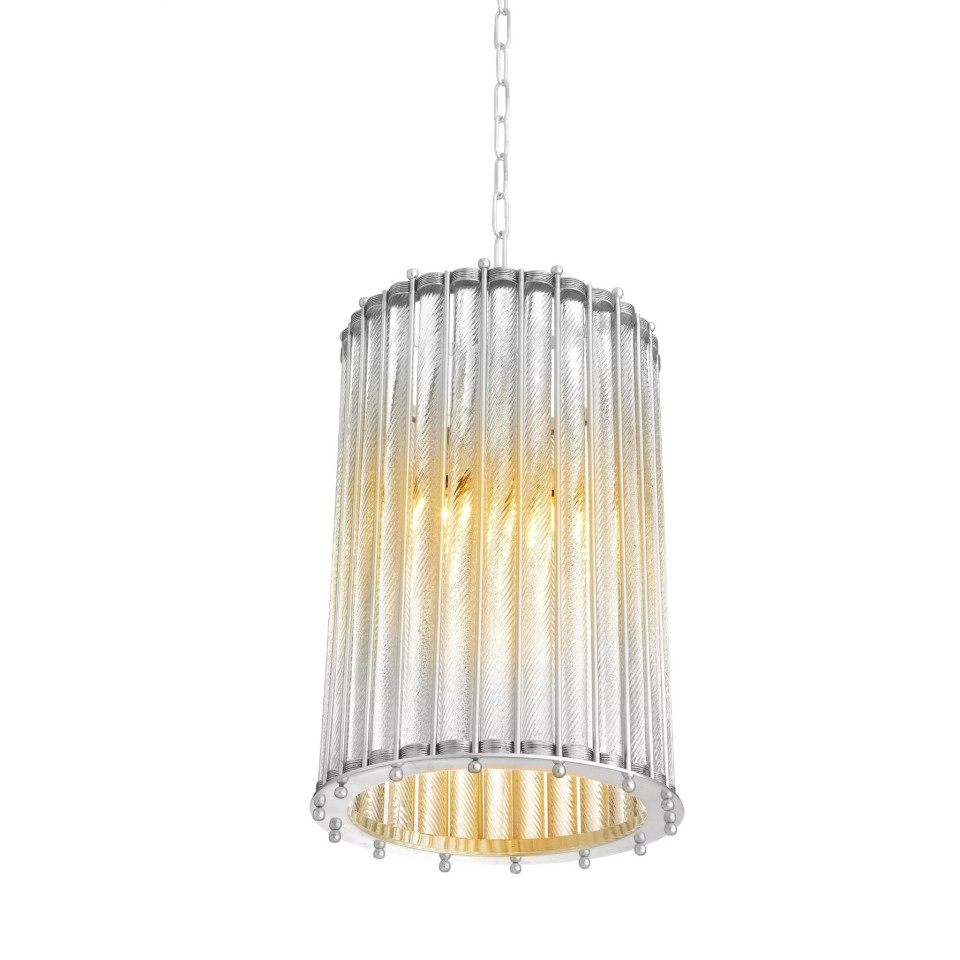 Tiziano Ceiling Lamp Silver/Glass 35cm