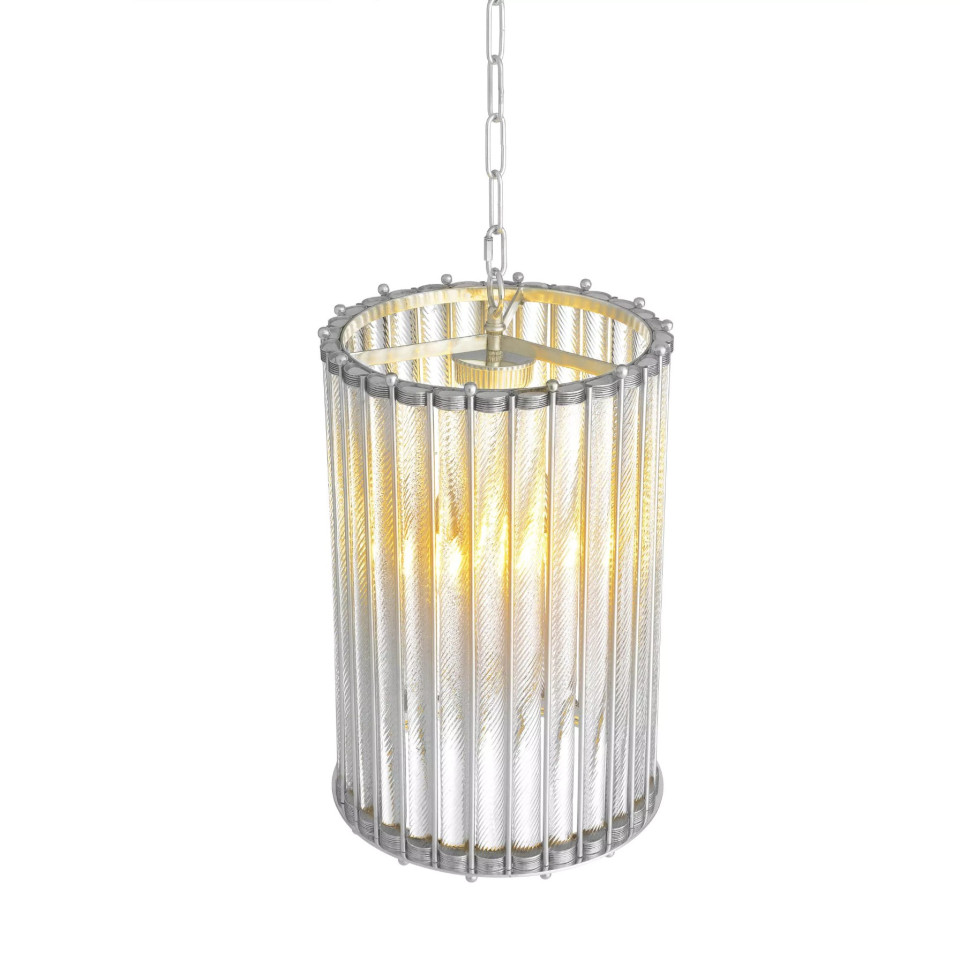 Tiziano Ceiling Lamp Silver/Glass 35cm