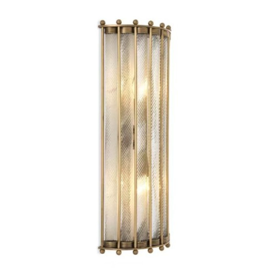 Tiziano Vägglampa Mässing/Glas 54 cm