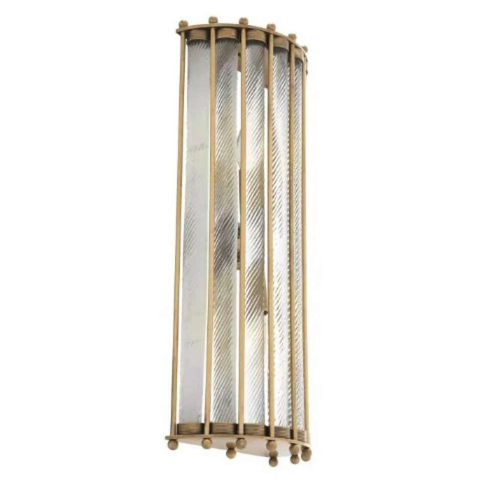 Tiziano Vägglampa Mässing/Glas 54cm