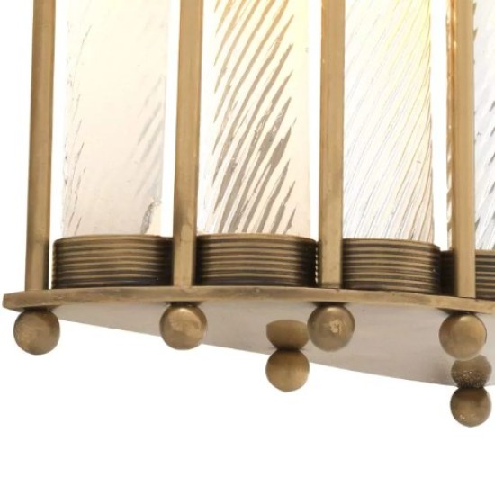 Tiziano Wall Lamp Brass/Glass 54cm