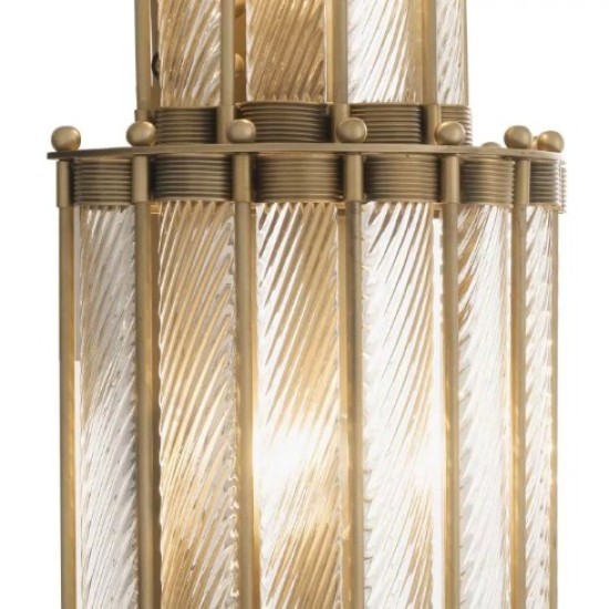 Tiziano Wall Lamp Brass/Glass 65cm