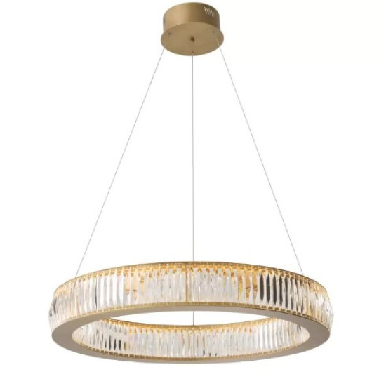 Vancouver Chandelier L Brass/Glass 91cm