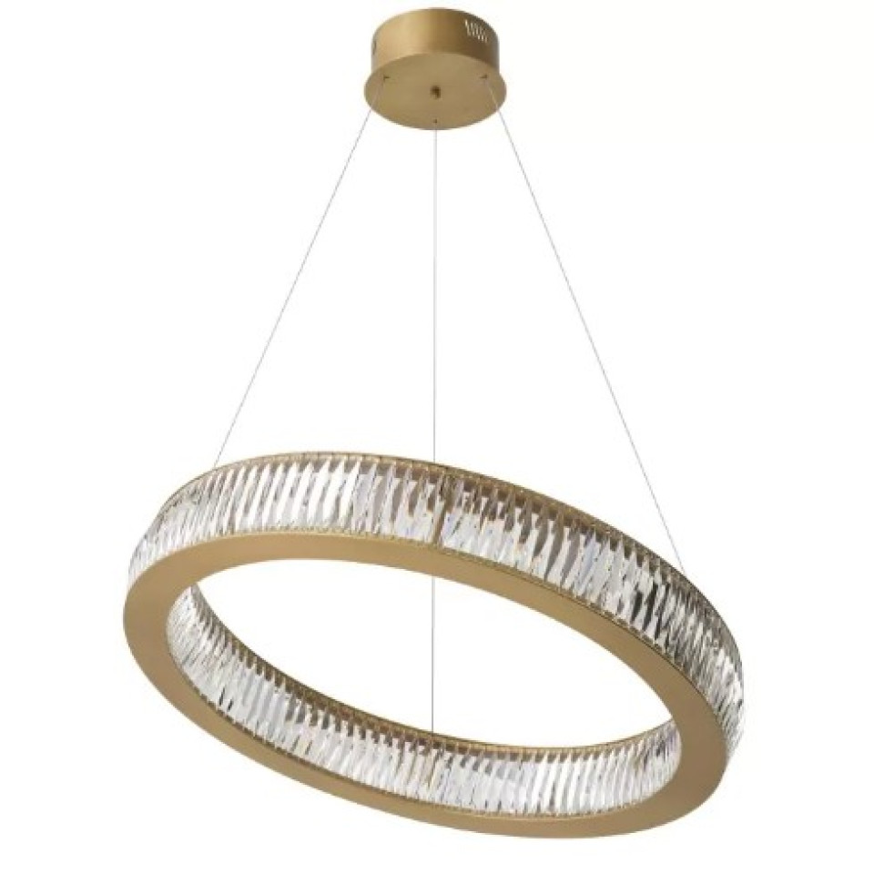 Vancouver Chandelier L Brass/Glass 91cm