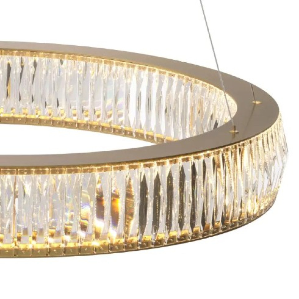 Vancouver Chandelier L Brass/Glass 91cm