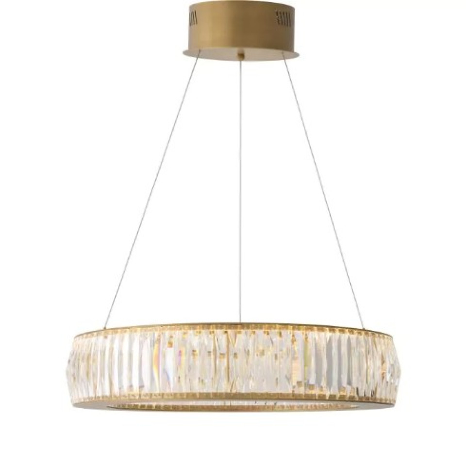 Vancouver Chandelier S Brass/Glass 63cm