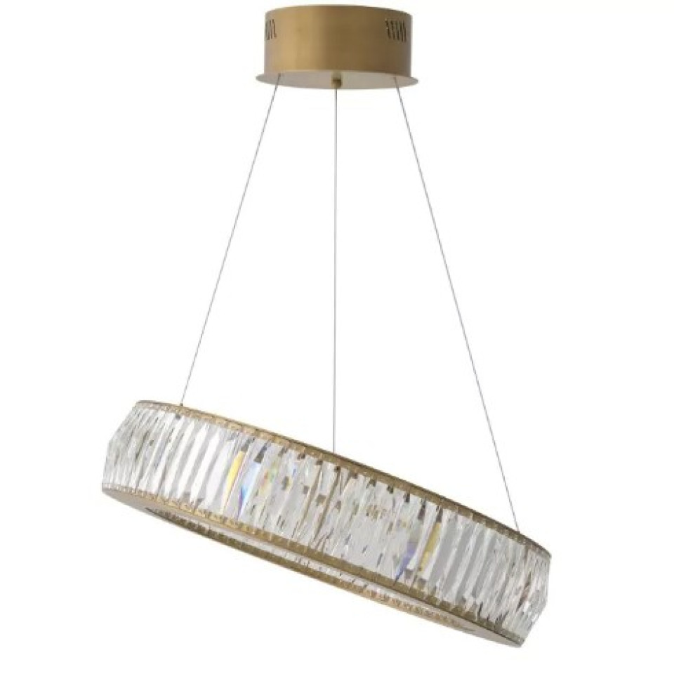 Vancouver Chandelier S Brass/Glass 63cm