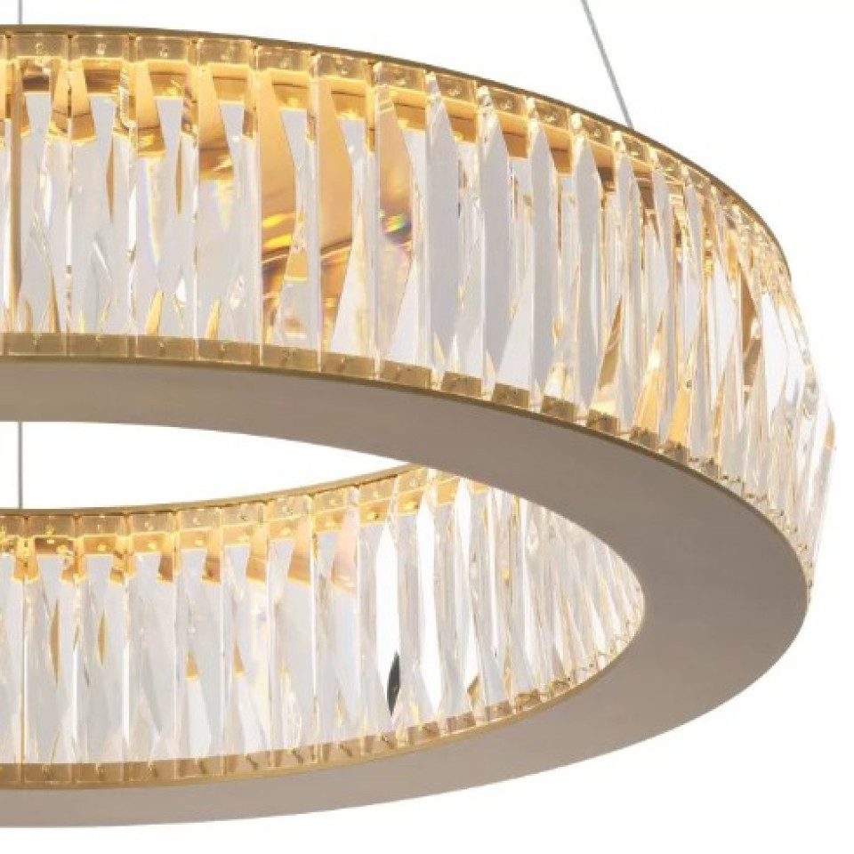 Vancouver Chandelier S Brass/Glass 63cm