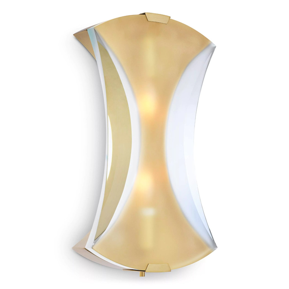 Virgil Wall Lamp Brass/Glass 37.5cm