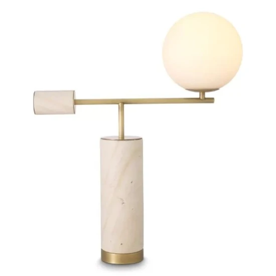 Xperience Bordslampa Travertin/Glas 62,5 cm
