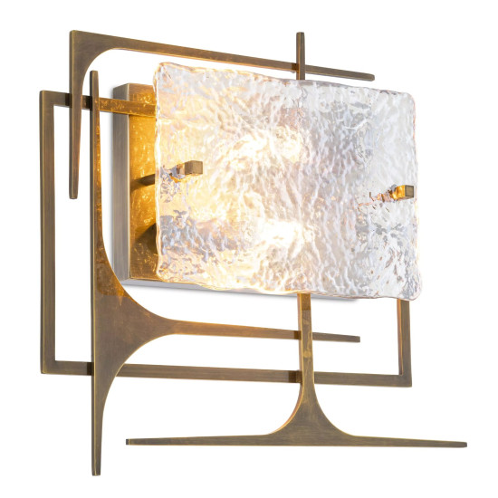 Zeno Wall Lamp Brass/Glass 35cm