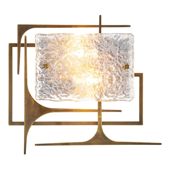 Zeno Wall Lamp Brass/Glass 35cm