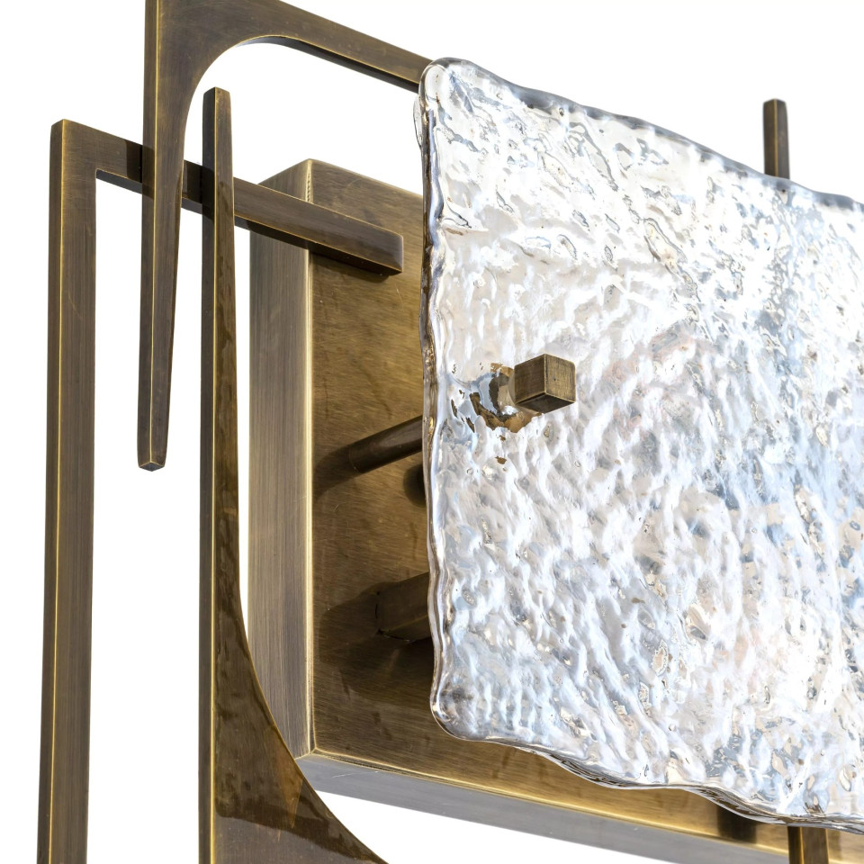 Zeno Wall Lamp Brass/Glass 35cm