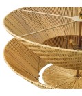 Tavira chandelier natural rattan/vintage brass 85 cm