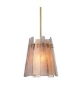 Cortese taklampa vintage mässing/grå rökglas 39 cm