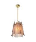 Cortese taklampa vintage mässing/grå rökglas 39 cm