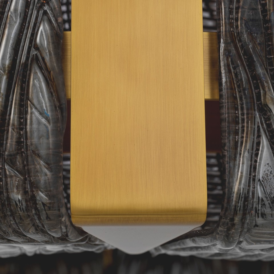 Elysian chandelier antique brass/smoke glass 91 cm