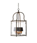 Preston taklampa brons/klart glas 46 cm