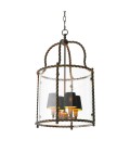 Preston taklampa brons/klart glas 46 cm