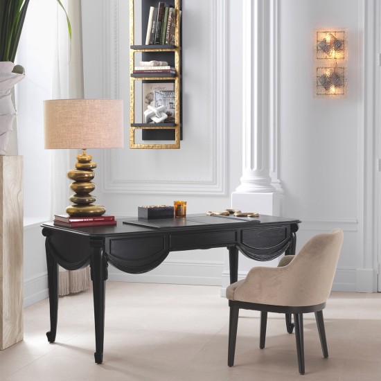 Hestia vägglampa vintage mässing/glas 28,5 cm