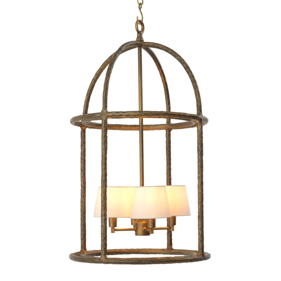 Montrose ceiling light vintage brass/white 53 cm