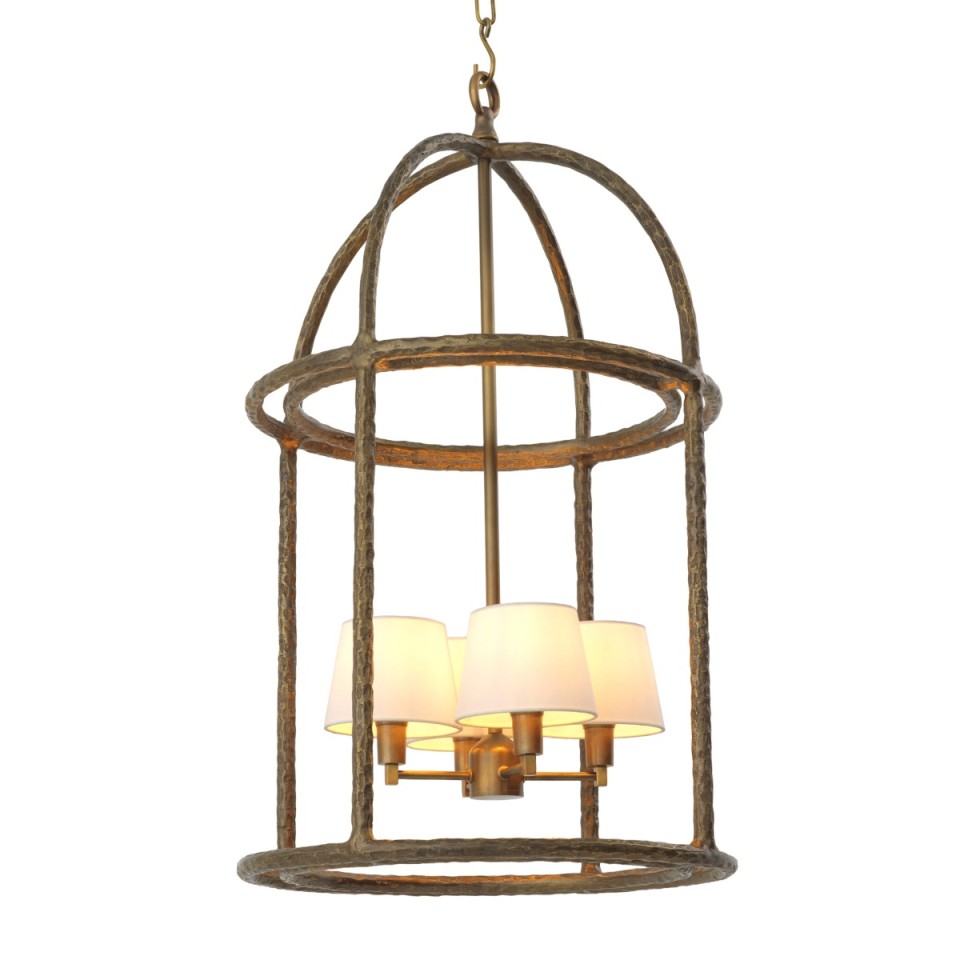 Montrose ceiling light vintage brass/white 53 cm