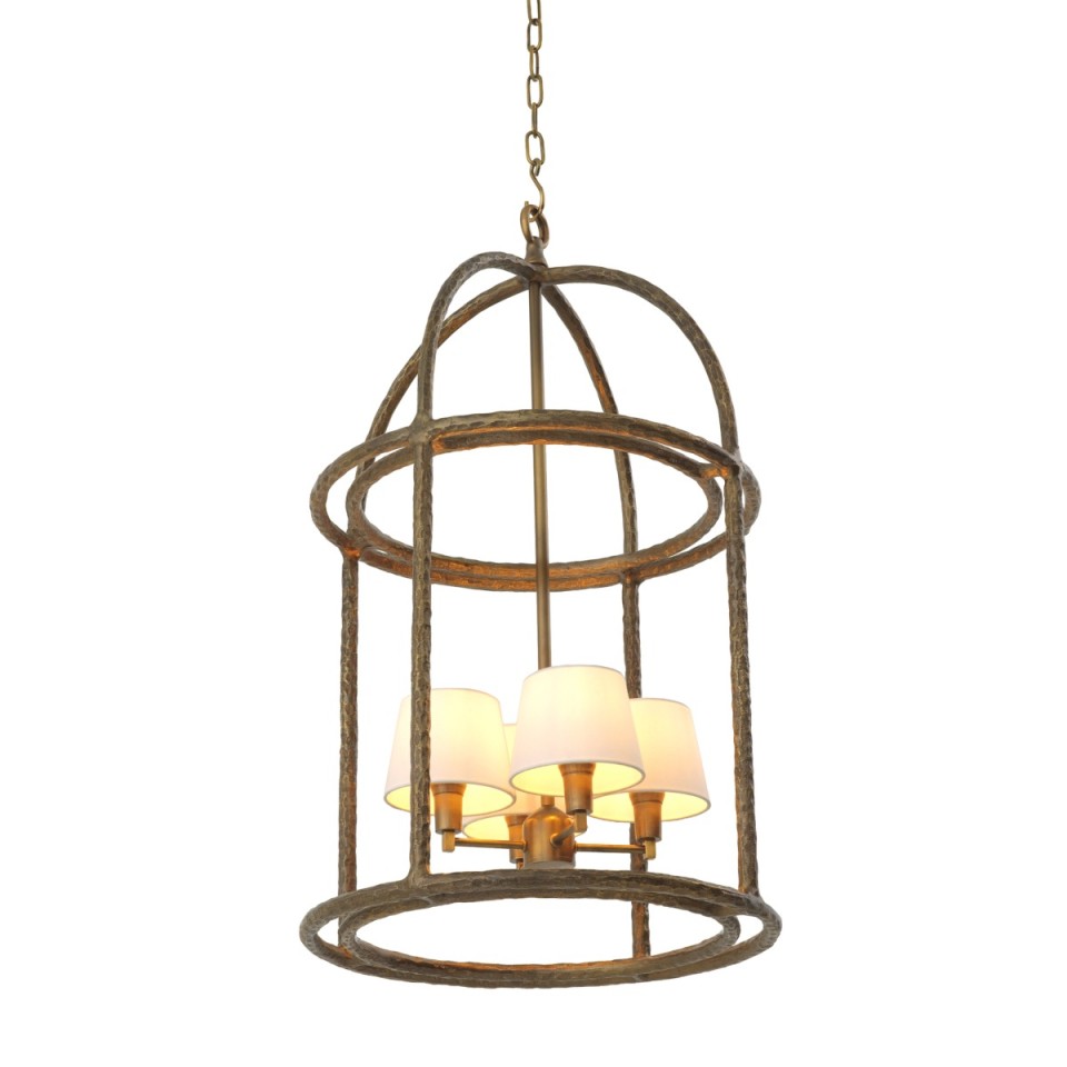 Montrose ceiling light vintage brass/white 53 cm
