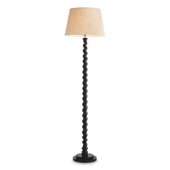 Massimo golvlampa svart/linne 187,5 cm