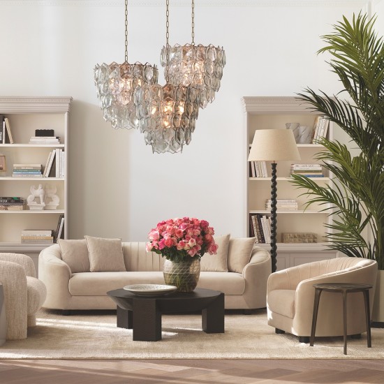 Massimo golvlampa svart/linne 187,5 cm