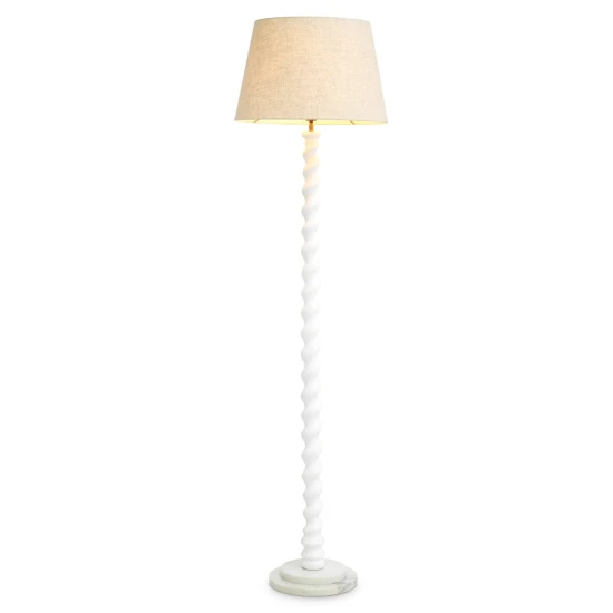 Massimo golvlampa vitt/linne 187,5 cm