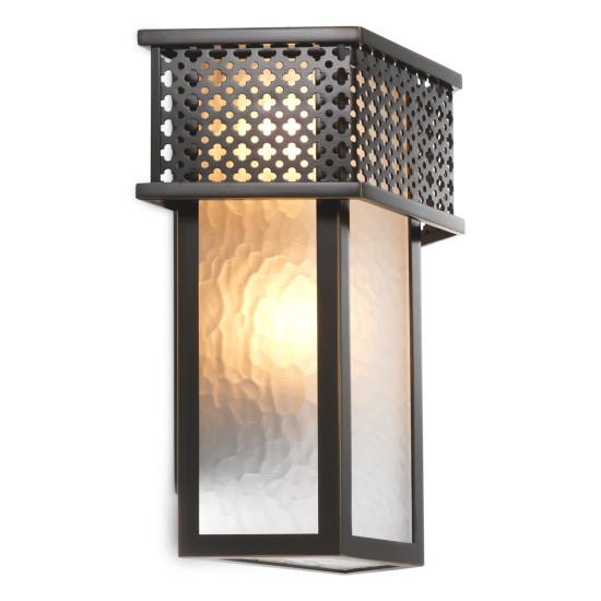 Minerva vägglampa brons/frostat glas 30 cm