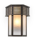 Minerva vägglampa brons/frostat glas 30 cm