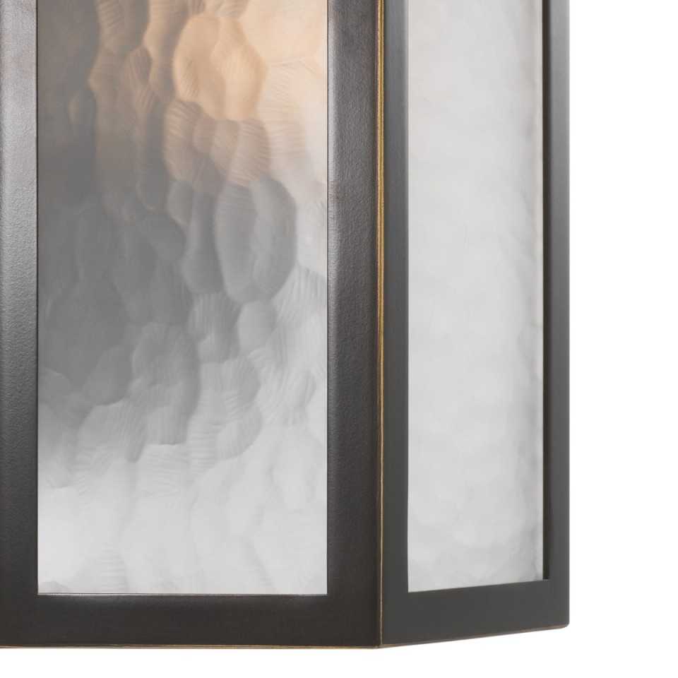 Minerva vägglampa brons/frostat glas 30 cm