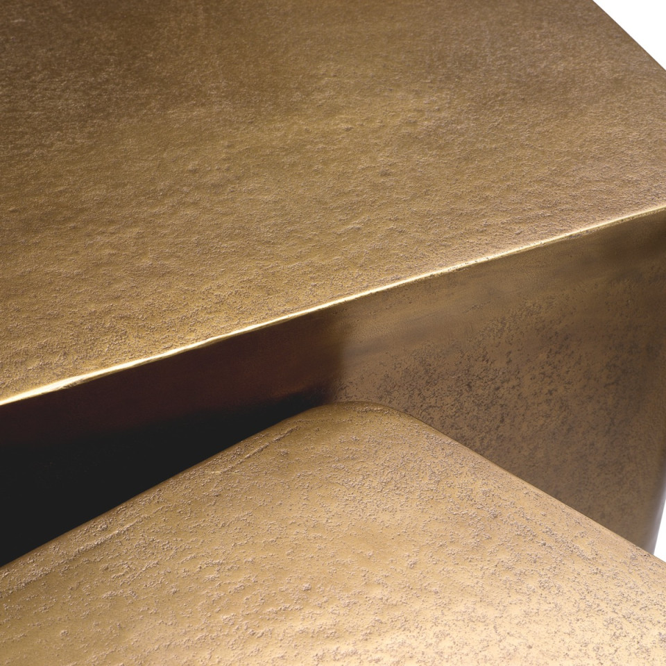 Veenazza soffbordsset med 3 vintage mässing 72,5 cm