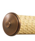 Luca S picture light antique brass/natural rattan 29.5 cm