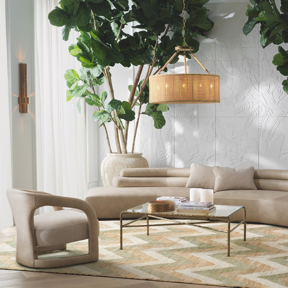 Foxwood vägglampa vintage mässing 65 cm