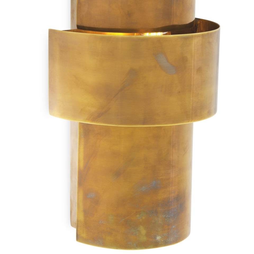 Foxwood vägglampa vintage mässing 65 cm