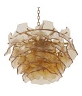 Clarendon chandelier antique brass/champagne glass 75 cm