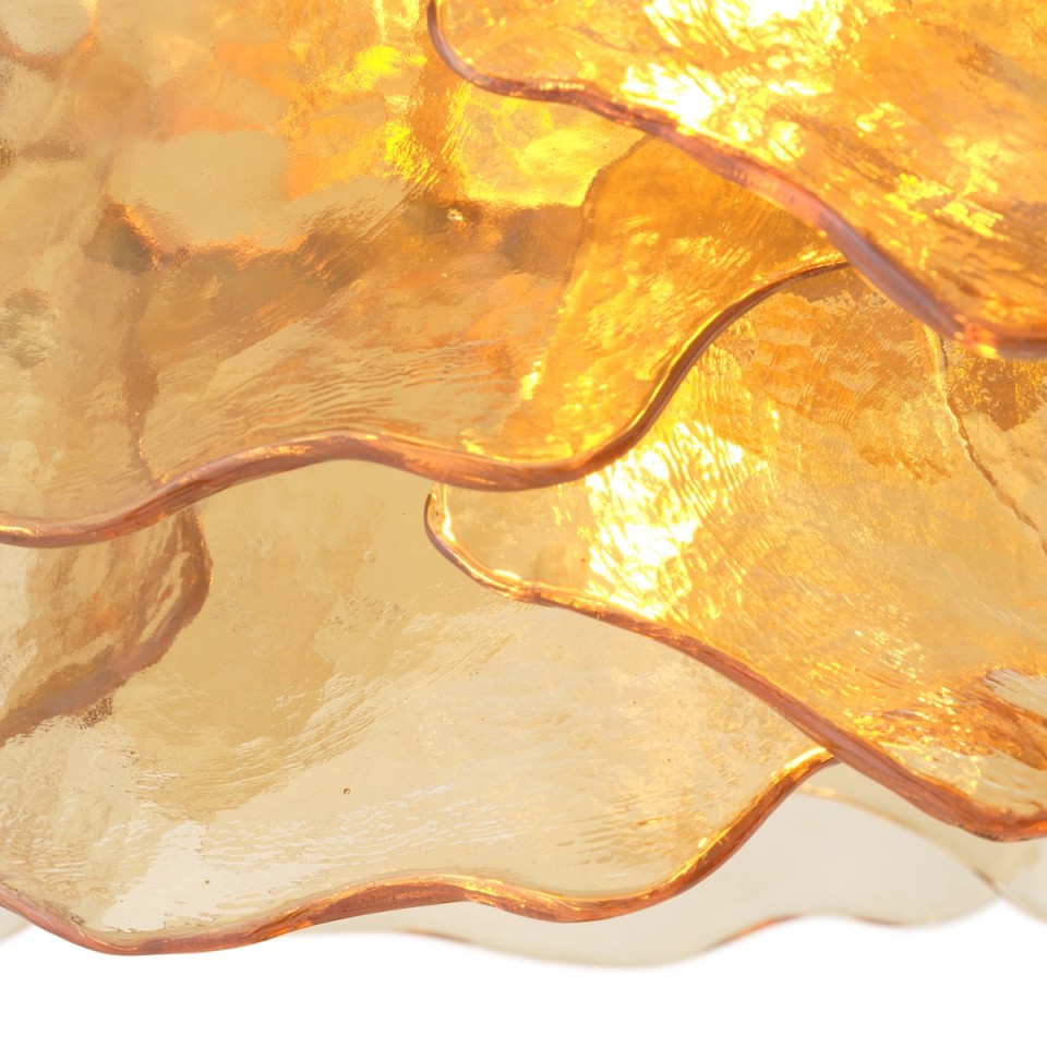 Clarendon chandelier antique brass/champagne glass 75 cm