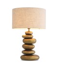 Kallisto table lamp vintage brass/linen 66.5 cm
