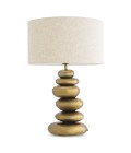 Kallisto table lamp vintage brass/linen 66.5 cm
