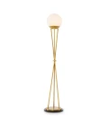 Izzy golvlampa antikmässing/alabaster 140 cm