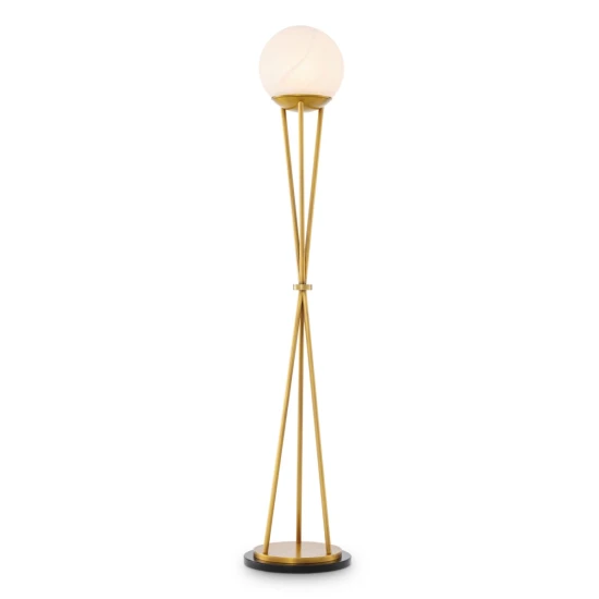 Izzy golvlampa antikmässing/alabaster 140 cm